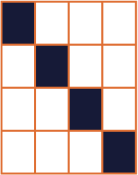 Bingo grid showing a diagonal winning pattern.
