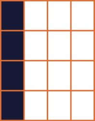 Bingo grid showing a vertical winning pattern.